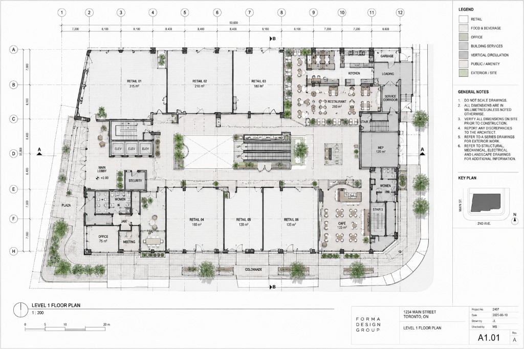 A sample floor plan drawn in FormaCAD